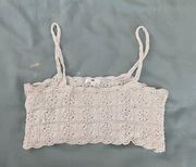 Cream Crotchet Tank