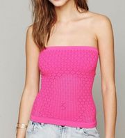 Pink Textured Tube Top