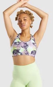 Gymshark ESSENTIAL RACERBACK TRAINING SPORTS BRA  Camo Print Size Small EUC