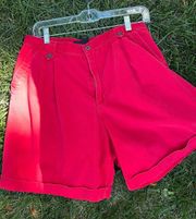 Vintage Red Denim Shorts