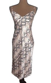 L’Agence Jodie Python Slip Dress in pale pink color way size XS