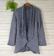 Wooden Ships Gray Mohair Wool Wispy Open Cardigan