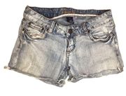 Vintage Y2K Amethyst Denim Shorts Coastal Summer