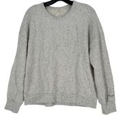 Rag & Bone Women’s Pullover Gray Speckled Sweater Organic Cotton Large‎