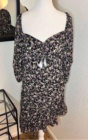 Sweetheart‎ Cutout Floral Mini Dress Size XLarge NWT