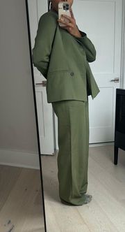 Nasty Gal Green Two Piece Blazer And Trouser Set