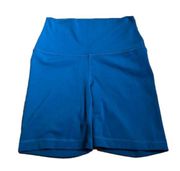 Yogalicious Lux Teal High Waist Ultra Soft Lightweight Bike Shorts - Size Small