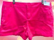 SOHO JEANS NEW YORK AND COMPANY LADIES SOLID PINK HAMPTON SHORT SHORTS NEW 14