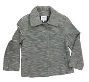 Akris Punto Saks Exclusive Textured Stripe Jacket | Grey/White | US 6