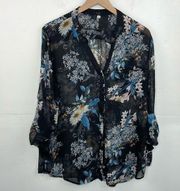 Kut from the Kloth Floral Print Top size XL