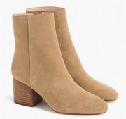 J. Crew Sadie Tan Suede Heeled Ankle Boots