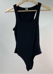 Wilfred Free Micro-Ribbed Tencel Blend Thong Basics Minimalist Bodysuit Small S