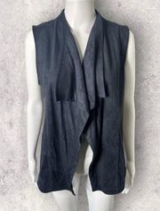 Romeo & Juliet Couture Faux Suede Waterfall Vest Women’s Size Small