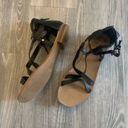 Express black sandals size 7