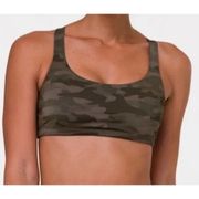 Onzie Flow Strappy Sports Bra Women's XL Moss Green Camouflage Wireless