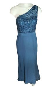 JJs House Beautiful One Shoulder Gown NWT size ( see measurements)