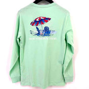 Southern Tide Sitting in the Shade Beach Long Sleeve Tee Womens XS Mist Green