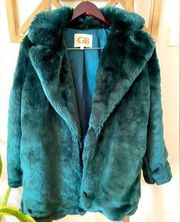 Emerald Green Faux Fur coat