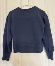 Albion Fit Ribbed Sweater in Navy Blue, Size S