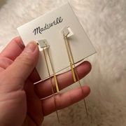 Madewell gold tone threader earrings