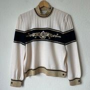 Star Knit Movk Neck Sweater