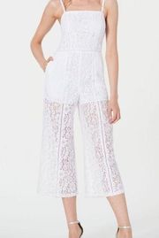 New! French Connection Pants Helene Lace Crop Jumpsuit