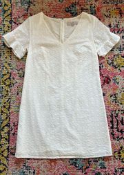 White Eyelet Mini Dress