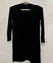 INC‎ WOMENS CARDIGAN BLACK LARGE OPEN FRONT LONG SLEEVE