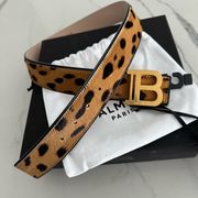 Balmain Leopard Print B Belt