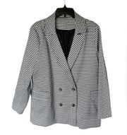 Houndstooth blazer, XL, black and white