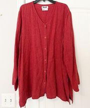 FLAX Linen Button Down Long Sleeve Top