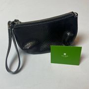 Kate Spade Black Pebbled Leather Wristlet NWT