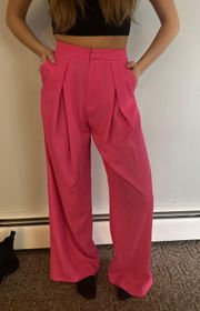 Hot Pink Wide Leg Trousers - New With Tags