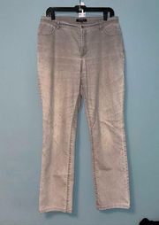 Lafayette 148 Straight Leg Light Grey Jeans Size 10