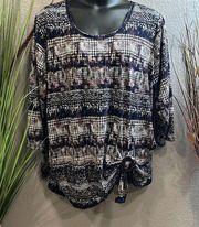 EST. 1946 long sleeve printed top size 26/28W