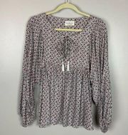 Denim & Supply Lauren Ralph Lauren Women's Size med. Floral Peasant Top medium