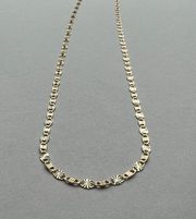 14k REAL Gold Solid 2.5 mm Tri color Valentino Chain Necklace with Spring Clasp