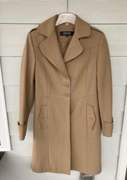 camel color wool coat. Excellent condition.