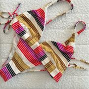 Billabong striped bikini set