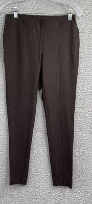 J Jill Ponte Leggings Women's Pull On Stretch Pants  Brown Size  S EUC