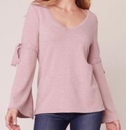 JACK BB Dakota Knit Sweater, Bell Sleeves, Pink, Size XS