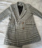 Gingham Wool Coat