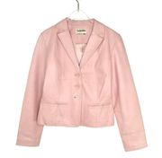 90s Vintage Bagatelle Pink Leather Jacket Pastel Medium Retro