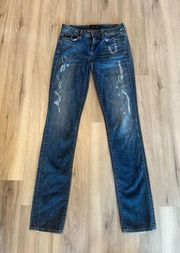 Vince 24 Crop Straight Distressed Jeans