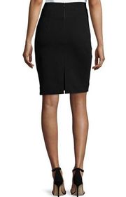 NWT Diane von Furstenberg High Waist Elsa Woven Black Pencil Skirt Size 6