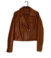 BlankNYC Faux Leather Moto Jacket in Chatterbox Color Size Medium