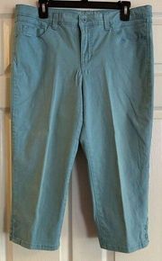 Gloria Vanderbilt Slimming Blue Capri Pants Petite Size 12