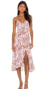 Rails X REVOLVE FRIDA MIDI DRESS IN RUST ZEBRA