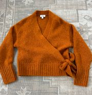 Orange Wrap Sweater