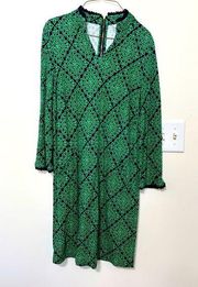 Crown and Ivy Blue and Green Dress Size Large